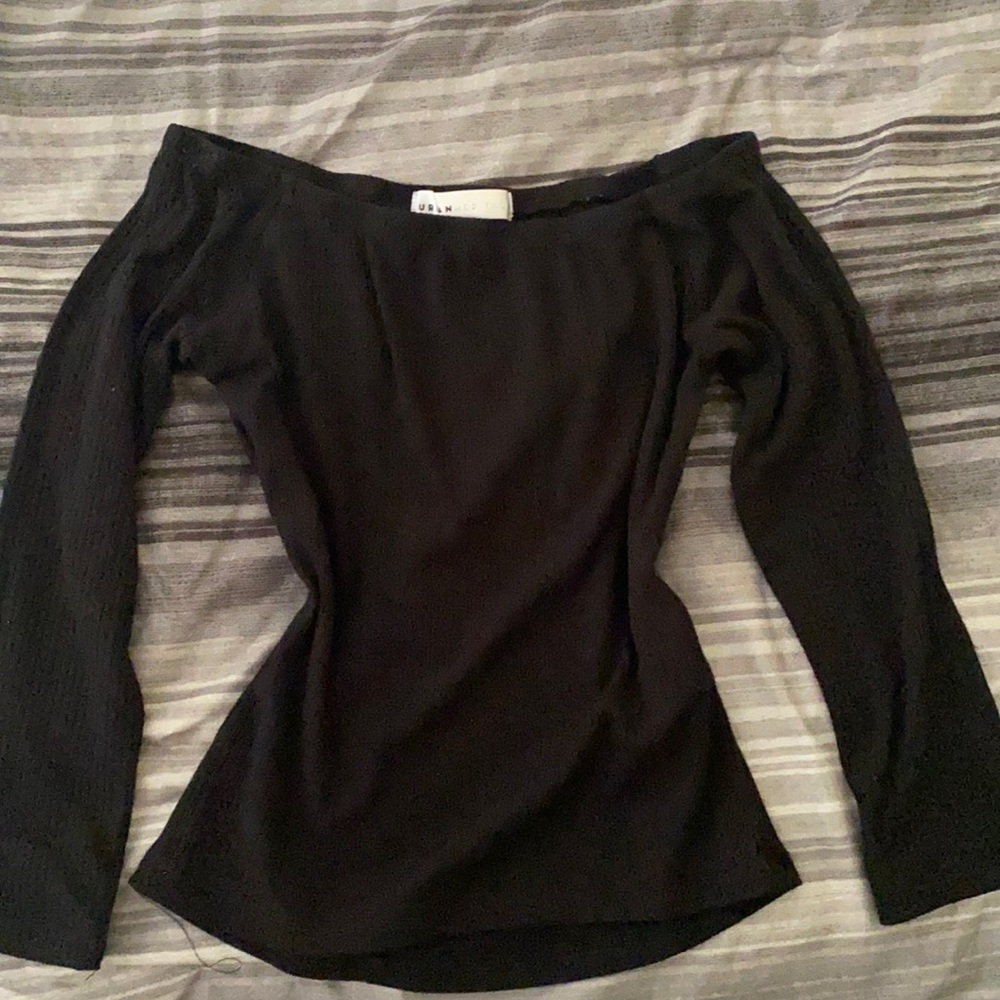 Off Shoulder Black Top